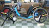 Cycle sitting on trainer